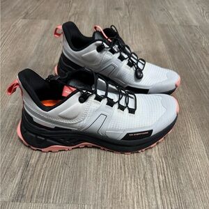 NortiV 8 Womens SNHS239W Gray Black Pink Lace-Up Hiking Sneaker Shoes Size 6 EUC